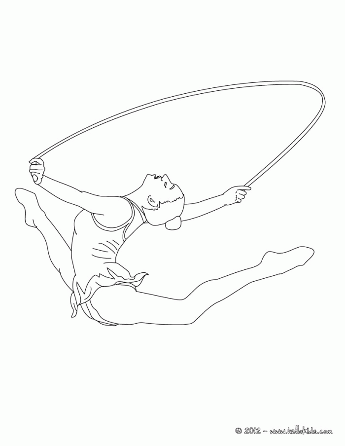 Plansa de colorat cu Gimnastica 15 7